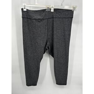 Old Navy Go-Dry Womens Leggings Dark Gray Space Dye Activewear Plus Size 3X